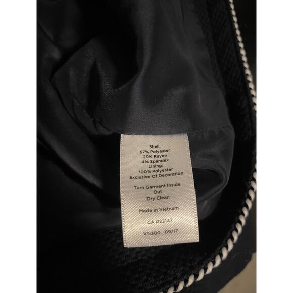 Talbots Jacket Womens 16W Navy Full Zip Tweed Trim Dressy Blazer Work Office - Picture 4 of 7